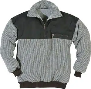 Knitted half zip pile sweater 759 PH-BLACK-S