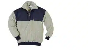 Knitted half zip pile sweater 759 PH-GREY/NAVY-2XL