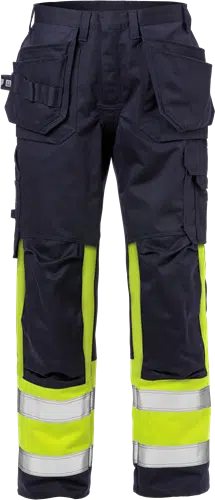 Flame high vis craftsman trousers class 1 2586 FLAM