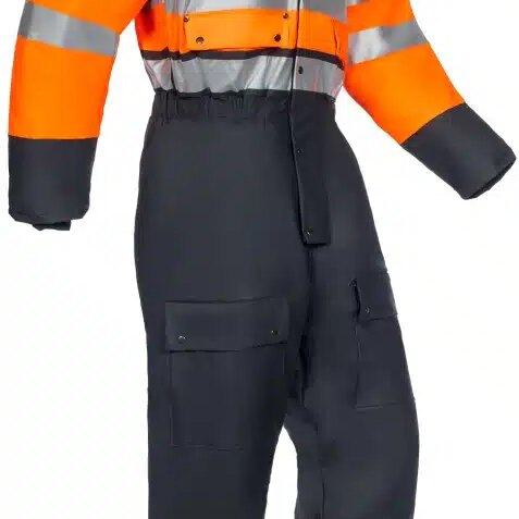 5616A2F01 FLEXOTHANE CLASSIC WINTER COVERALL -ORANGE/NAVY-L