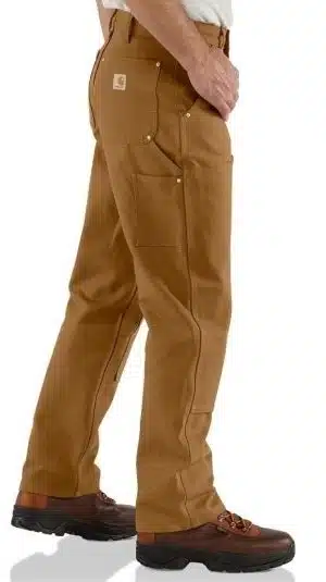 B01 C/H DUCK DOUBLE FRONT LOGGER PANT 34" LONG-BROWN-30