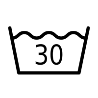 Maximum washing temperature 30°C, normal process