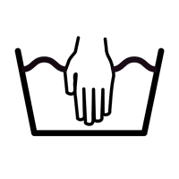 Maximum washing temperature 30°C, wash by hand