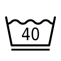 Maximum washing temperature 40°C, mild process