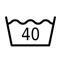 Maximum washing temperature 40°C, normal process