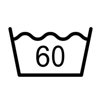 Maximum washing temperature 60°C, normal process