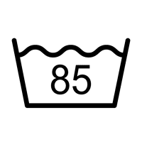 Maximum washing temperature 85°C, normal process