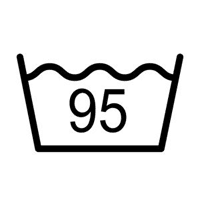 Maximum washing temperature 95°C, normal process
